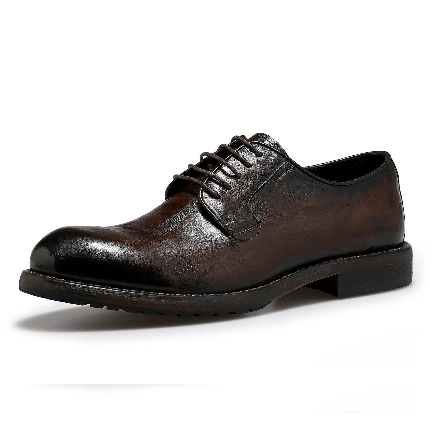 Dolcara leather Derby leather shoes British men's wedding shoes banquet business formal soft sole shoes manual anti-slip shoe