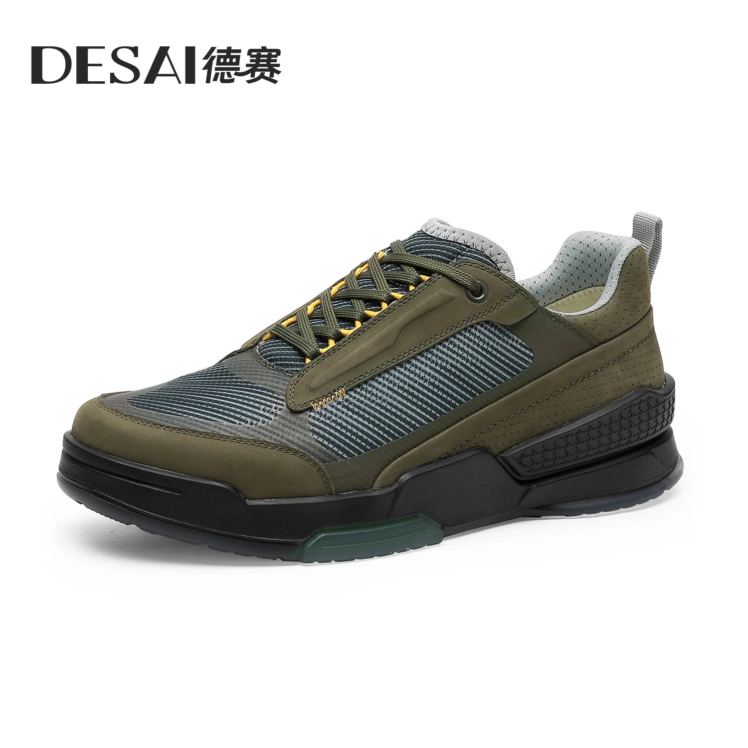 Desai Summer New Sports and Leisure Mesh Shoes Men's Thin Genuine Leather Mesh Surface Breathable Shoes DS20211