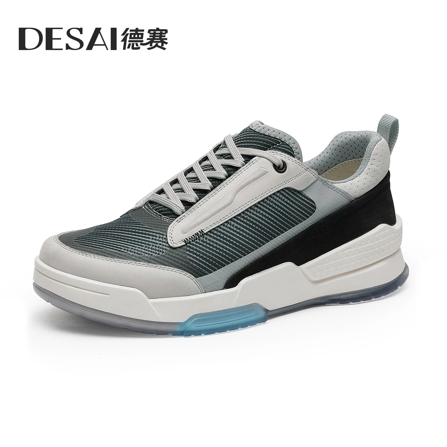 Desai Summer New Sports and Leisure Mesh Shoes Men's Thin Genuine Leather Mesh Surface Breathable Shoes DS20211
