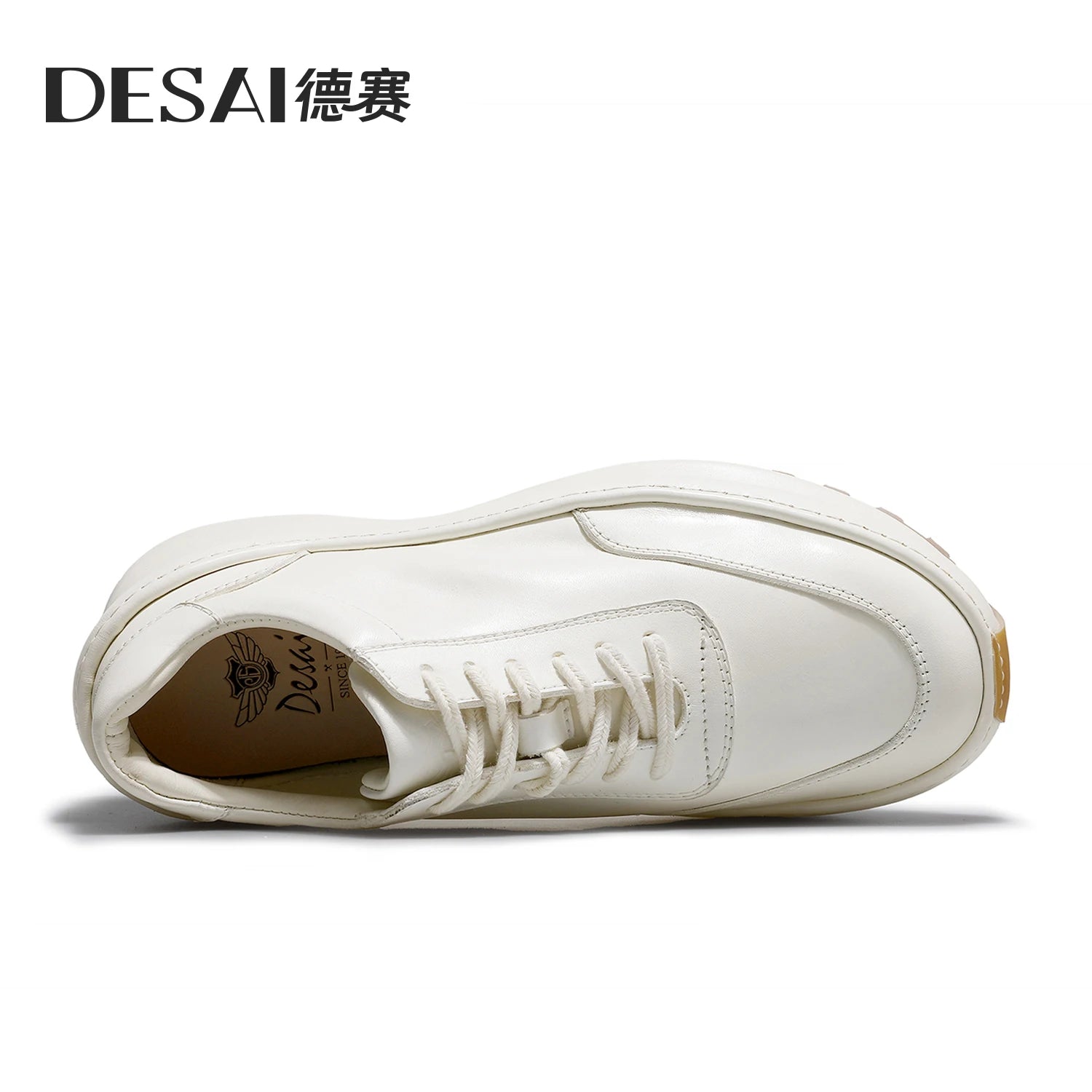 Desai [High-grade horsehide] men's De training shoes retro shoes with classic small white shoes sports casual shoes