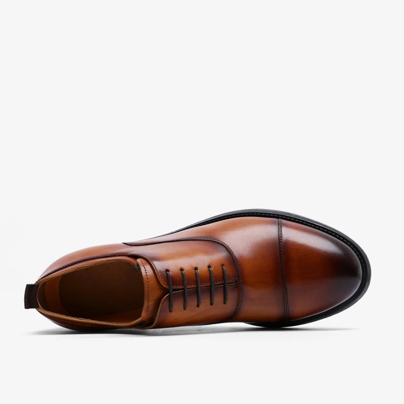 DESAI Men Shoes Dress Genuine Leather Formal Business Work Soft For Man Male Men's Oxford Flats Shoe Large Size For Men Gifts