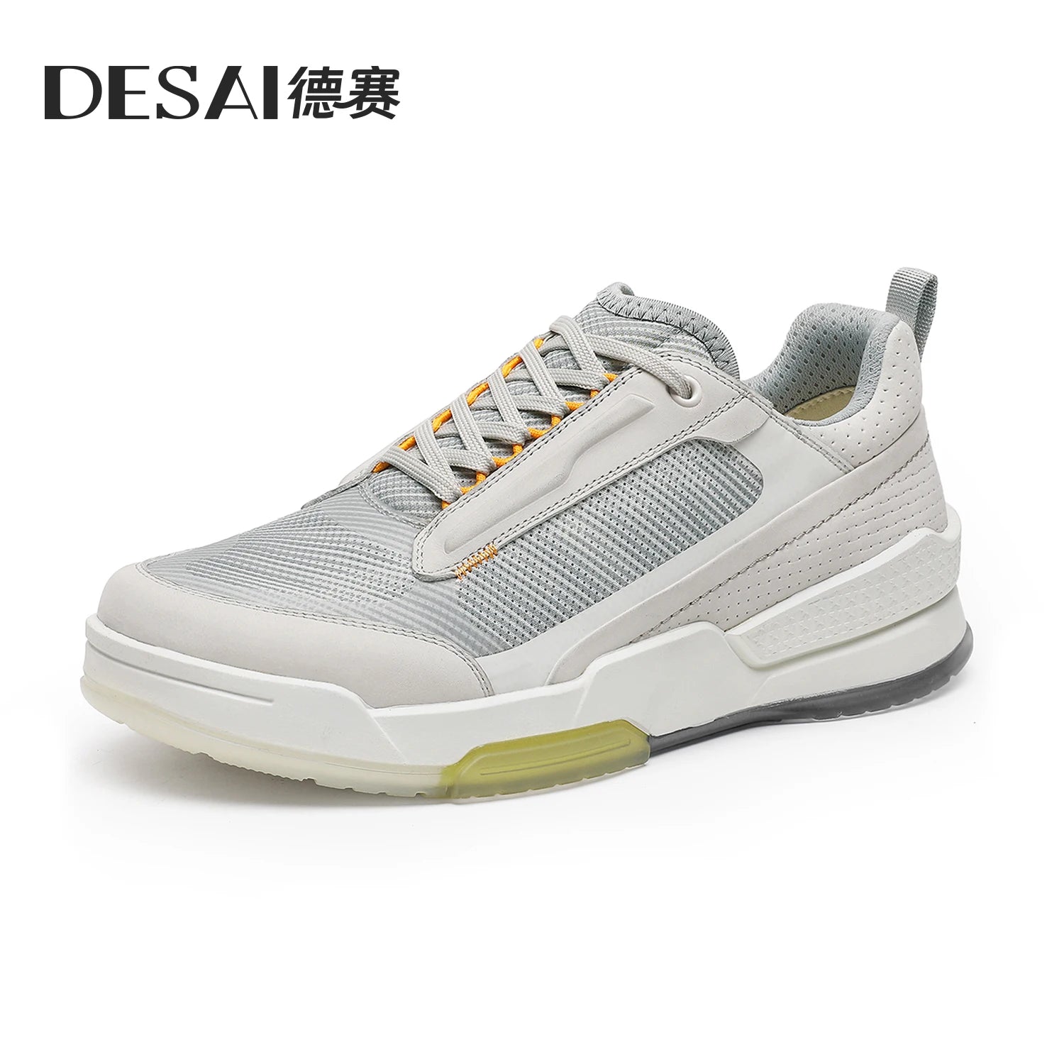 Desai Summer New Sports and Leisure Mesh Shoes Men's Thin Genuine Leather Mesh Surface Breathable Shoes DS20211