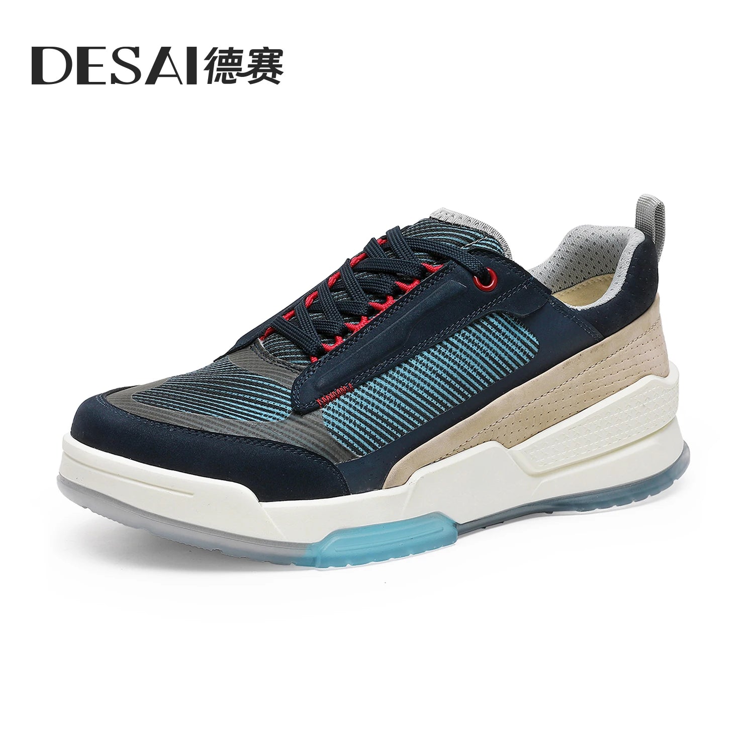 Desai Summer New Sports and Leisure Mesh Shoes Men's Thin Genuine Leather Mesh Surface Breathable Shoes DS20211