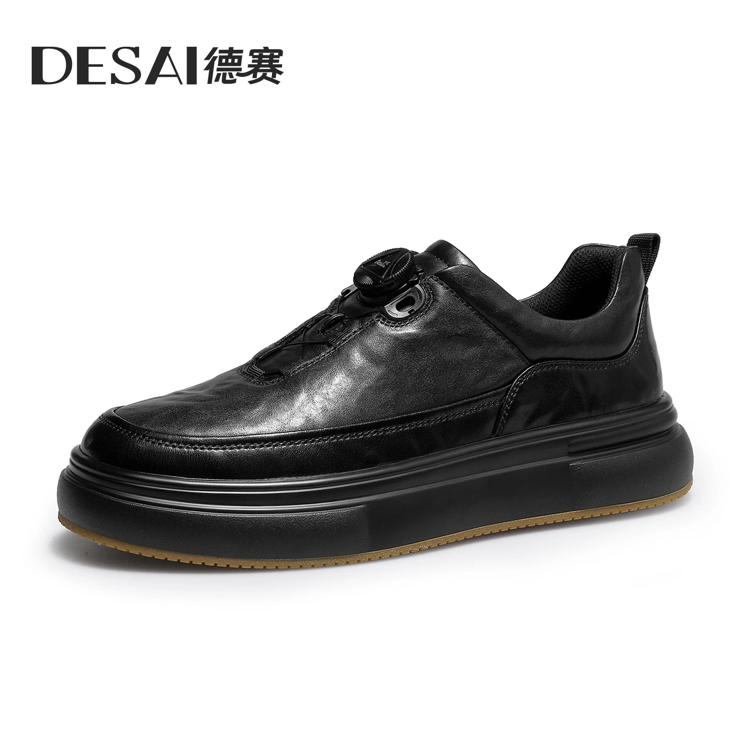 Desai [One button button free lacing] walking shoes men's casual shoes a slip-on lazy sports shoes men's shoes