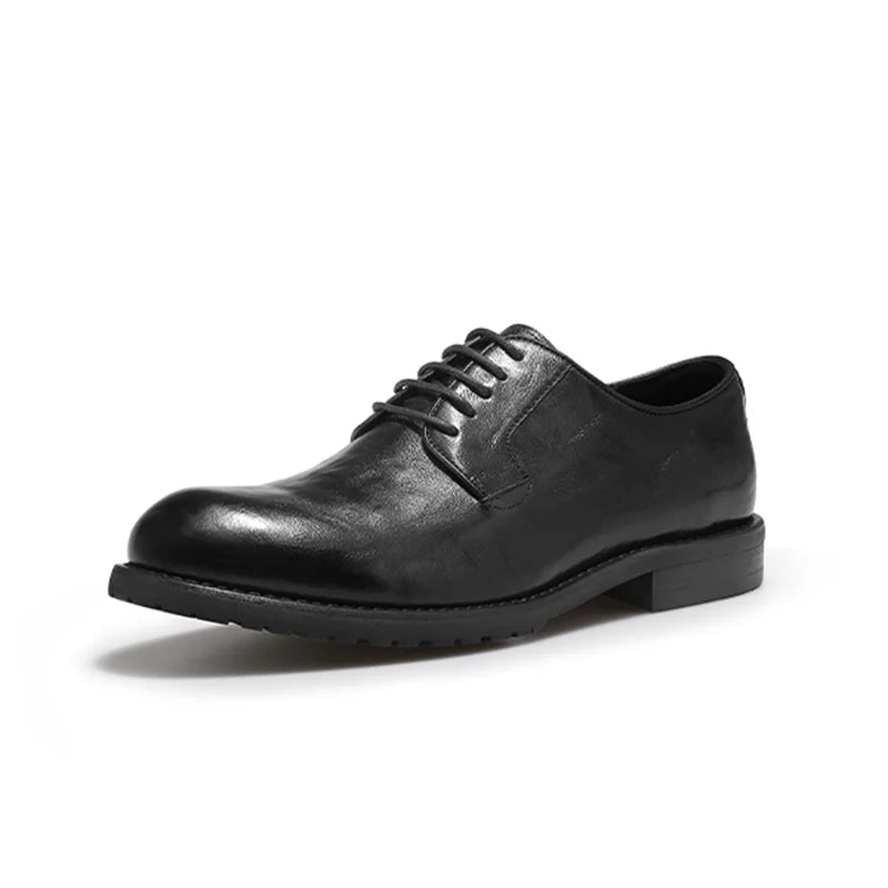 Dolcara leather Derby leather shoes British men's wedding shoes banquet business formal soft sole shoes manual anti-slip shoe