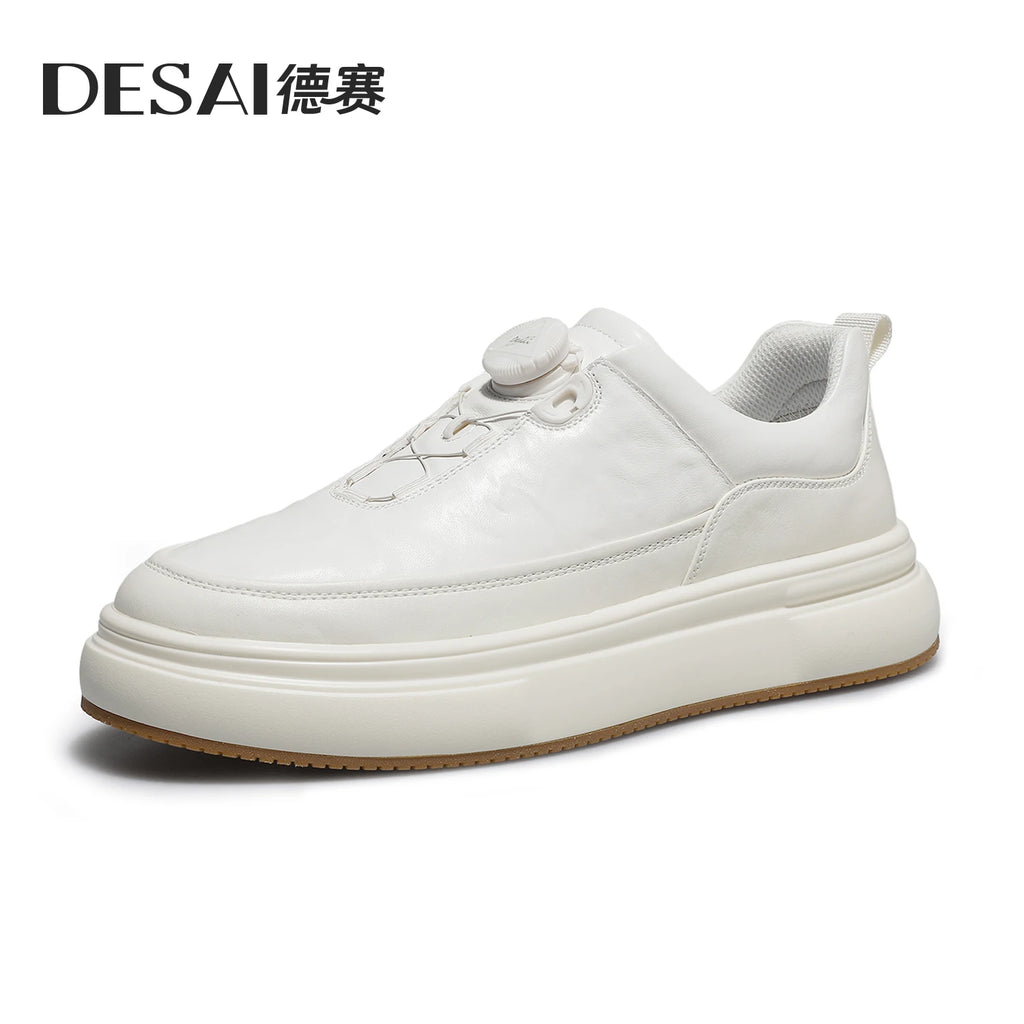 Desai [One button button free lacing] walking shoes men's casual shoes a slip-on lazy sports shoes men's shoes