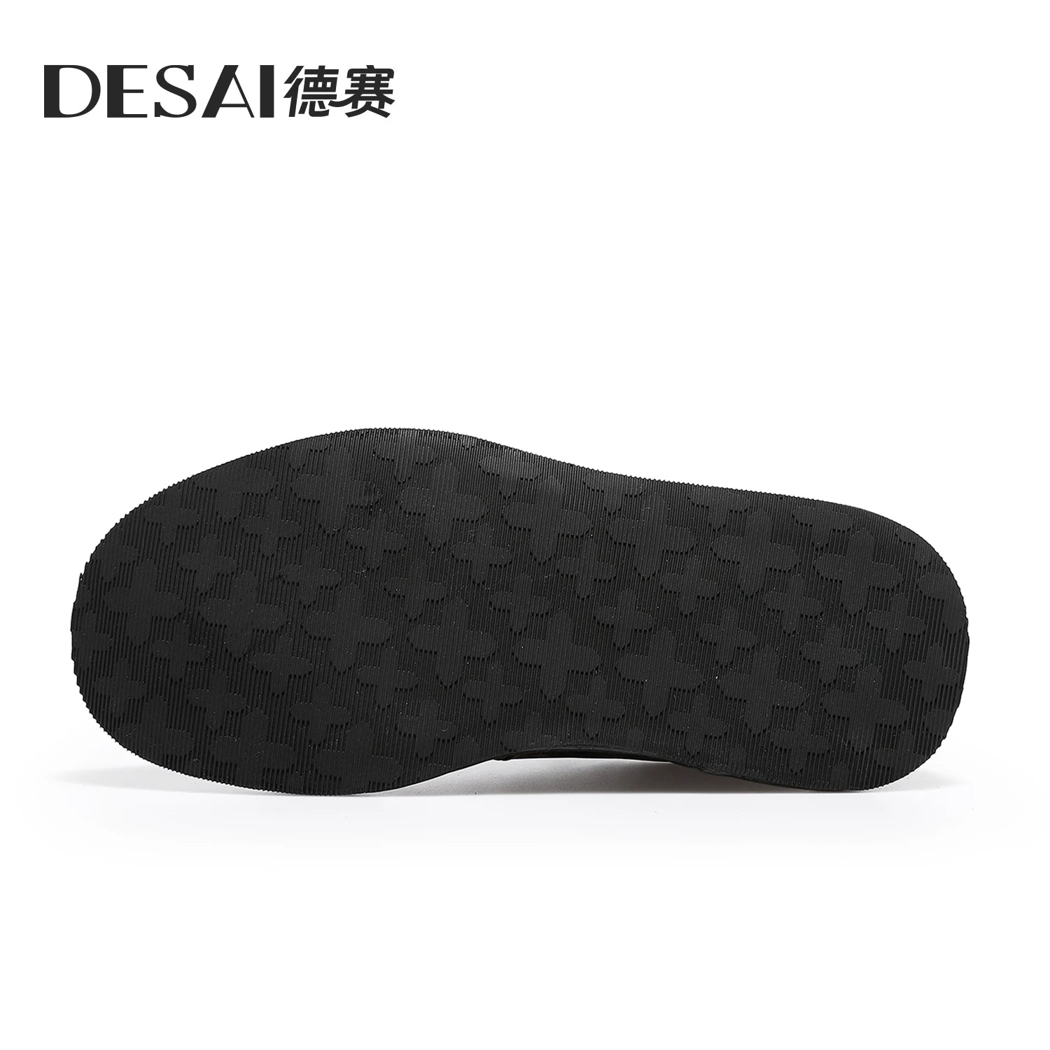 Desai [Leather bottom] winter leather casual shoes men's increase soft soled board shoes black low-top fashion men's shoes