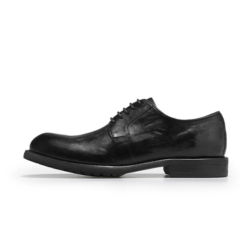 Dolcara leather Derby leather shoes British men's wedding shoes banquet business formal soft sole shoes manual anti-slip shoe