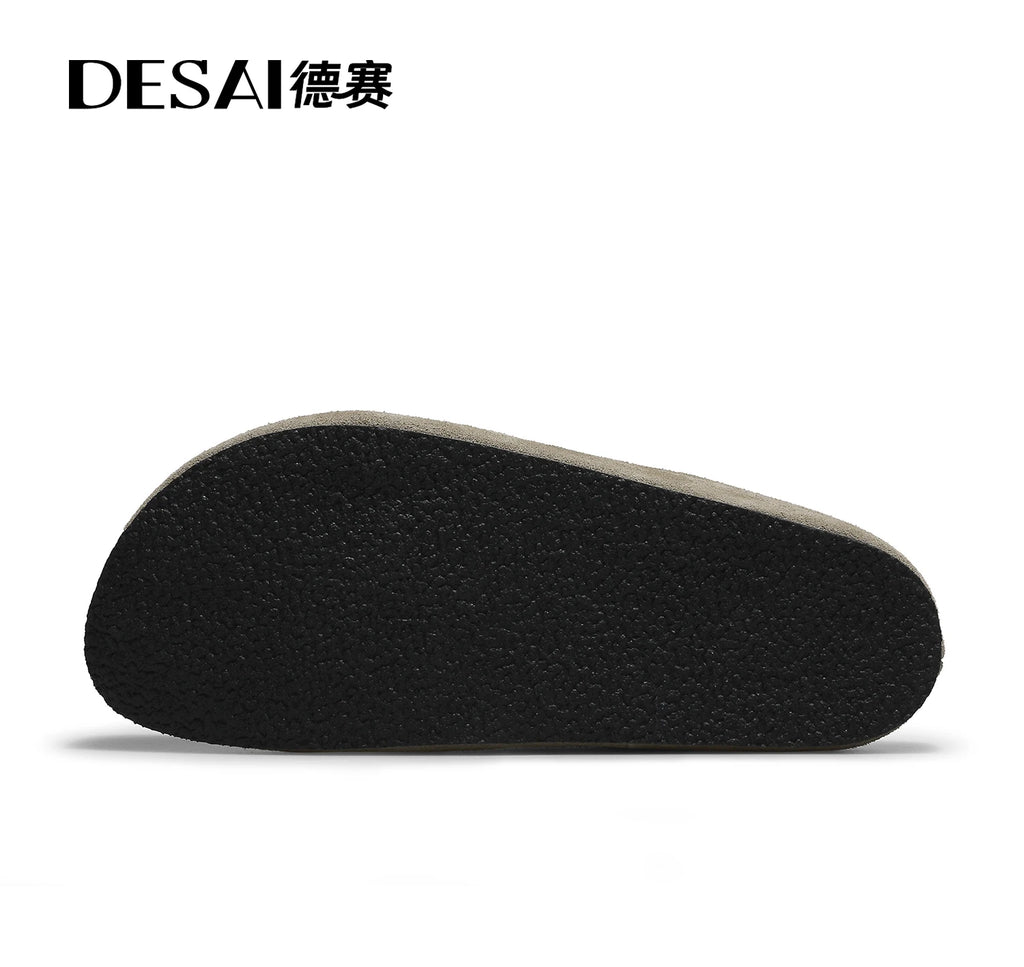 DESAI Breathable slippers for men cool and comfortable with a wrapped toe design