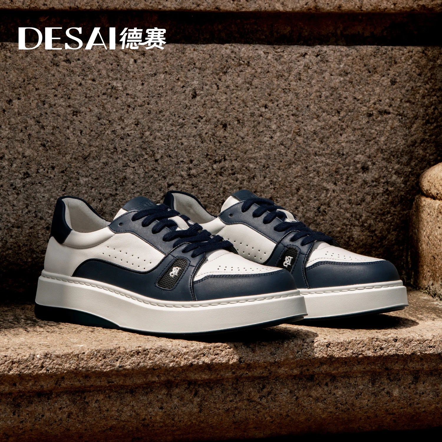 DESAI Full Grain Leather Men Shoes Soft Casual Sneaker For Men Business Work Breathable 2022 Fashion