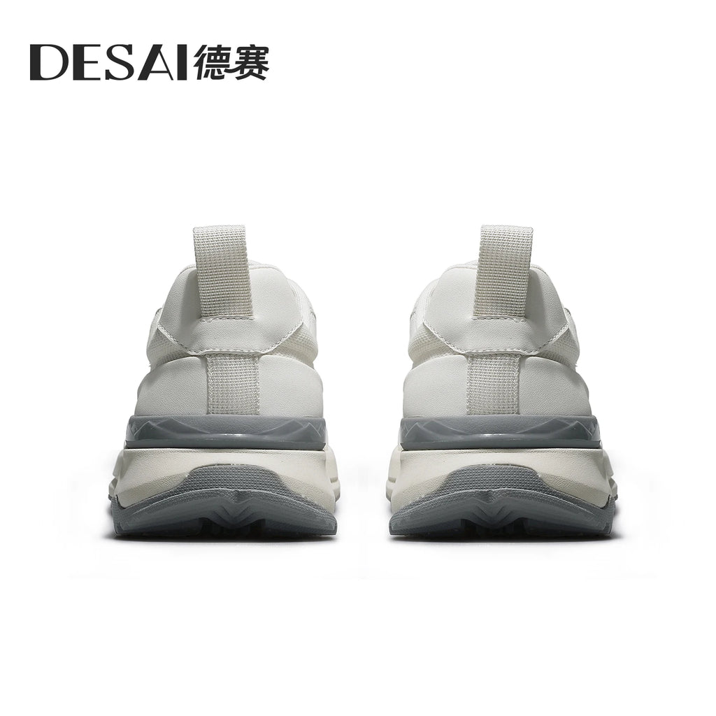 DESAI Breathable mesh surface sports leisure shoes; lightweight soft sole versatile commuting shoes