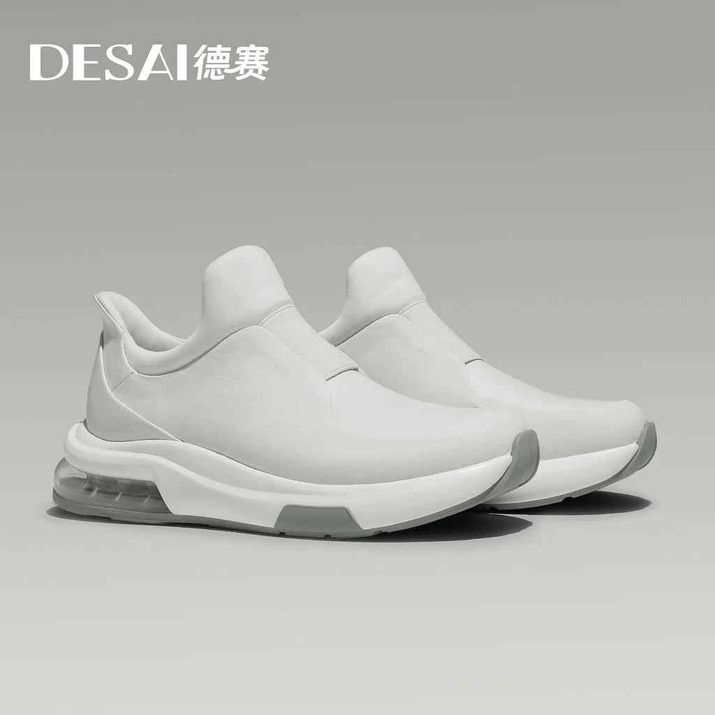 DESAI Slip-on soft sole casual shoes genuine leather sports shoes versatile commuting shoes for men