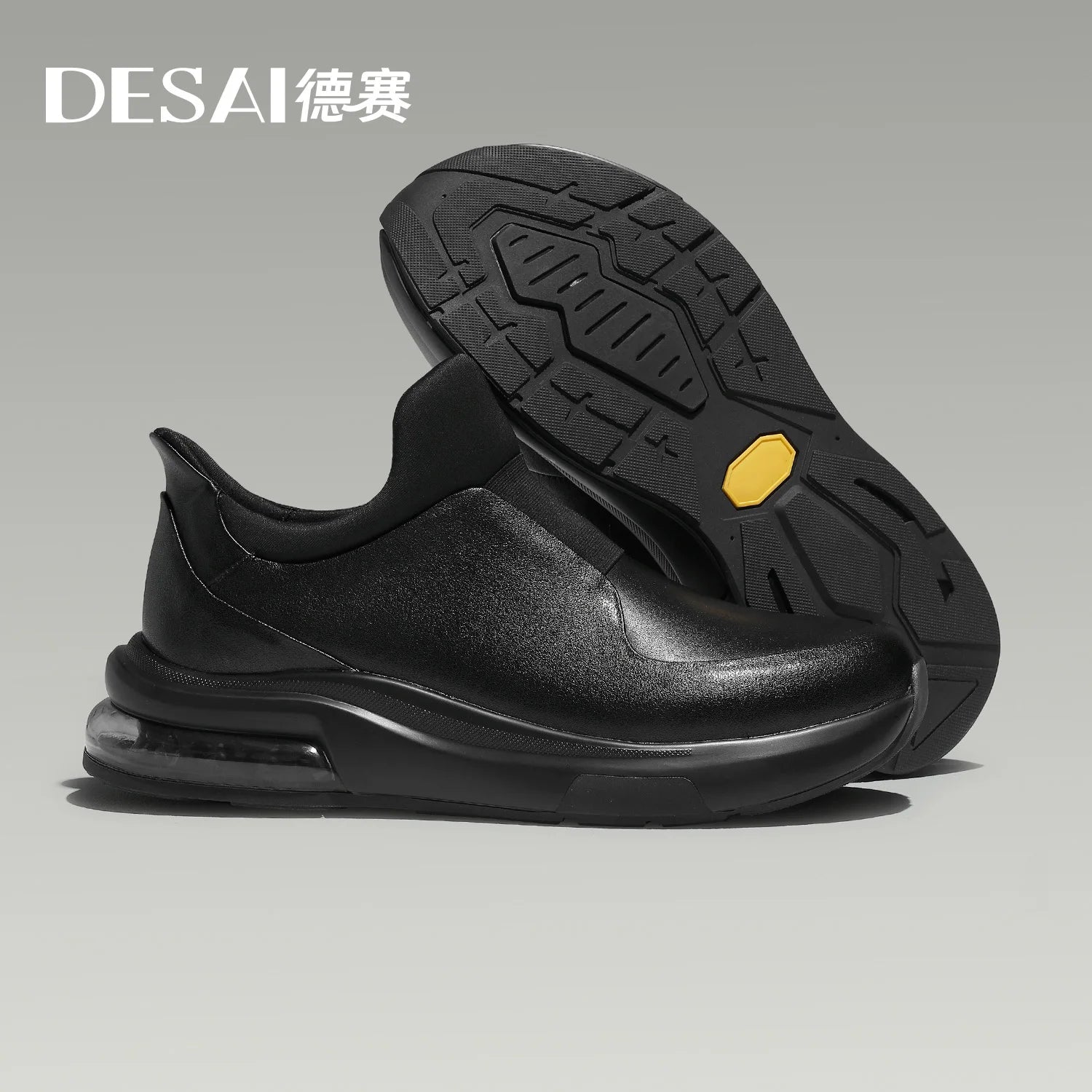DESAI Slip-on soft sole casual shoes genuine leather sports shoes versatile commuting shoes for men
