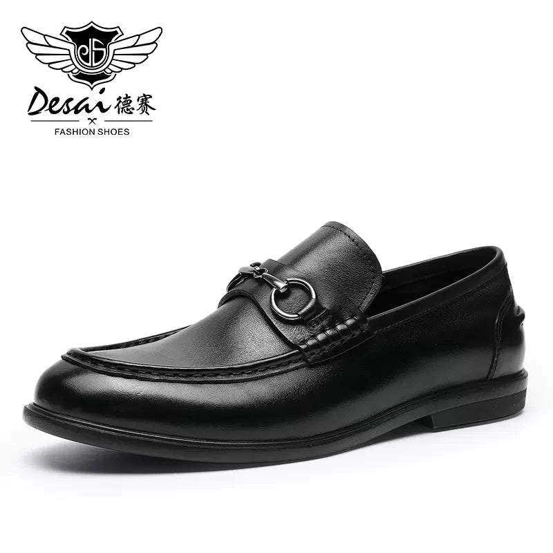 DESAI Loafers For Men Luxury Brand Genuine Leather Casual Driving Shoes Fashion Work Designer 2025 New Arrival Original