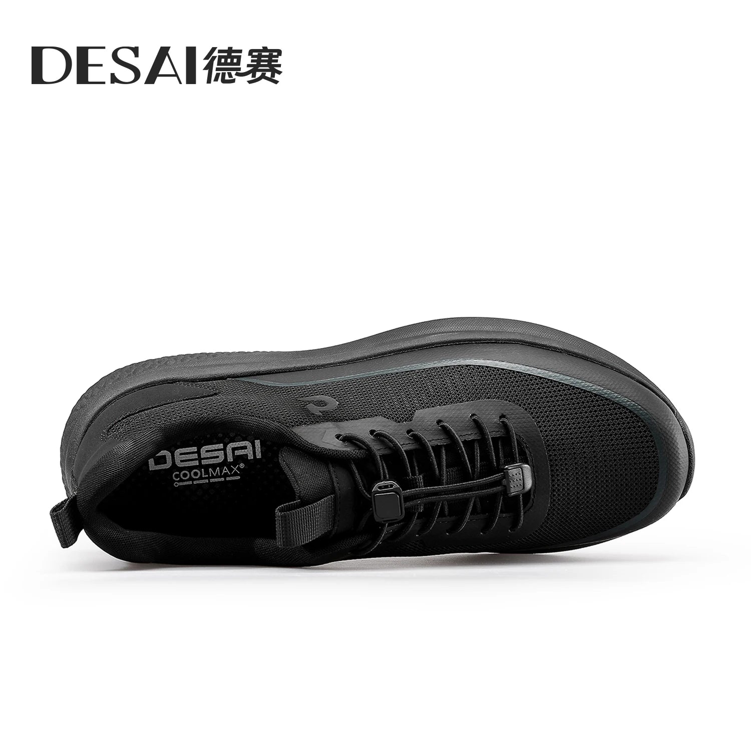 DESAI Summer breathable comfortable leisure shoes for men; mesh lightweight soft sole running sports shoes.
