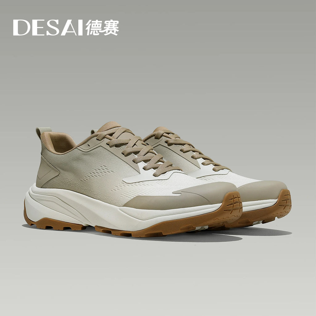 DESAI Breathable and comfortable casual shoes for men; versatile low-top lightweight outdoor sports shoes.