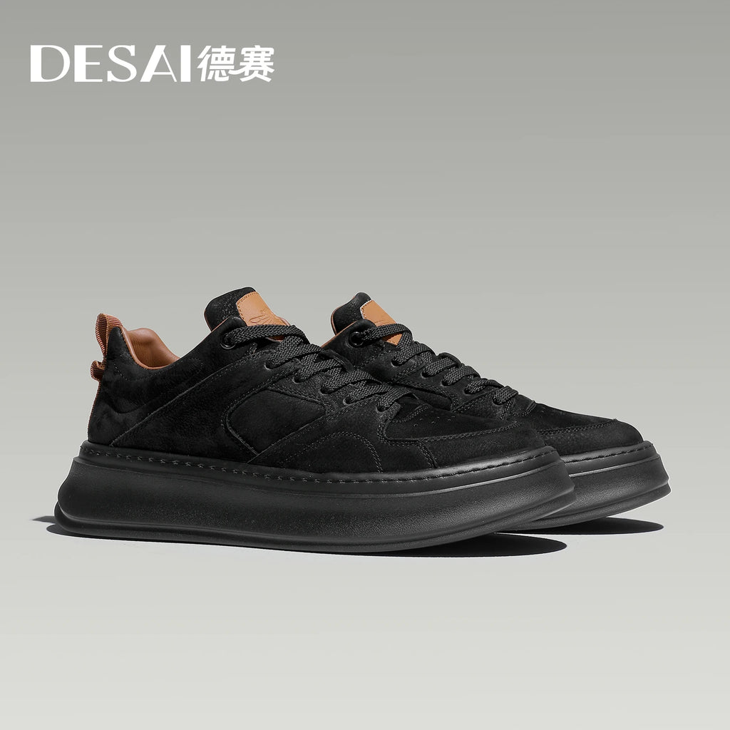 DESAI Casual shoes retro workwear shoes fashion trend versatile high-top men's shoes