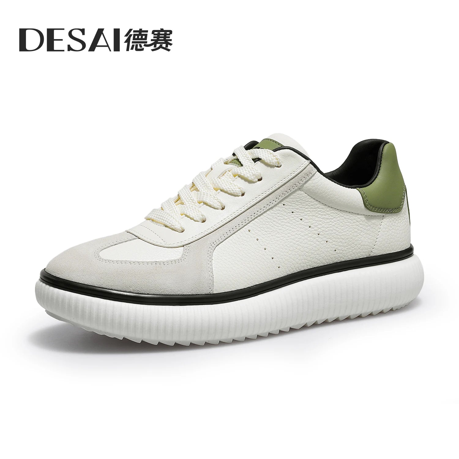 DESAI Punched breathable comfortable men's shoes casual lightweight versatile anti-slip skate shoes