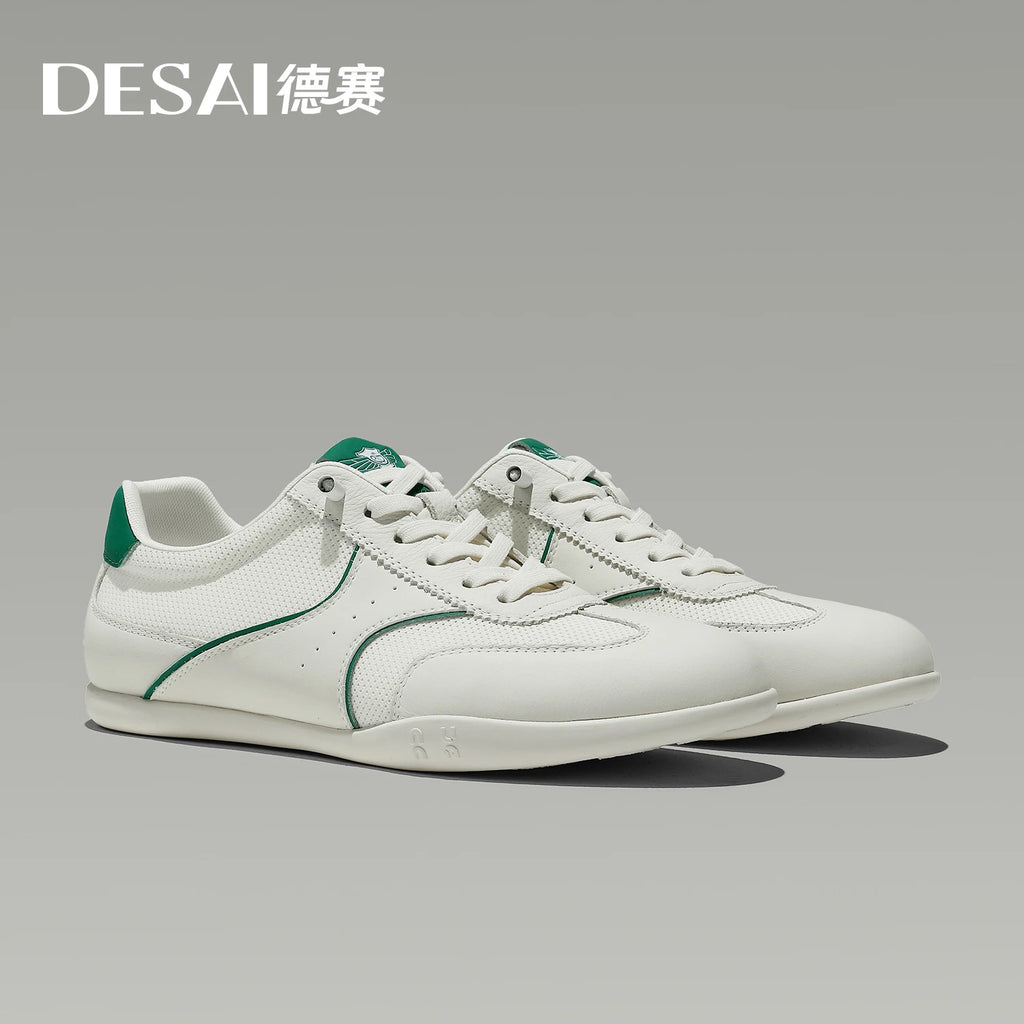 DESAI Men's casual shoes with breathable mesh surface and lightweight sole; versatile and comfortable with soft sole