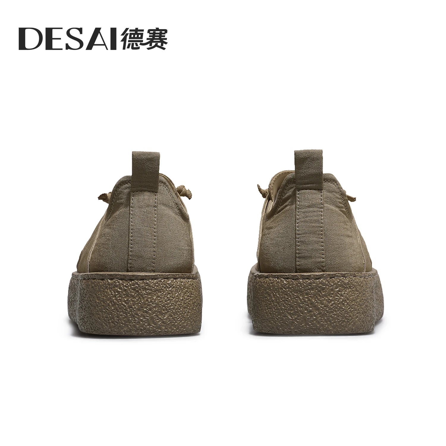 DESAI Retro comfortable casual cloth shoes for men with no laces, soft sole and thick sole