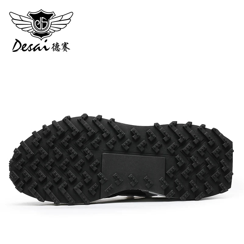 DESAI Outdoor sports shoes versatile low-top casual shoes thick-soled lightweight breathable running shoes for men