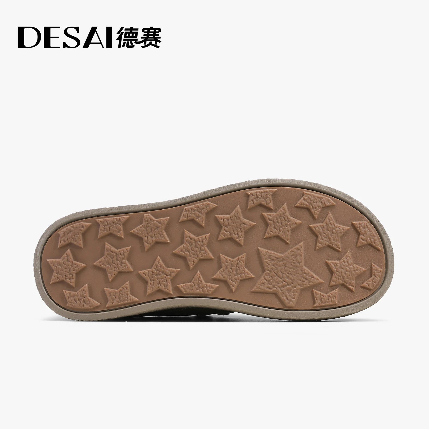 DESAI Retro workwear shoes low-top brown leather shoes thick-soled height-increasing casual men's shoes
