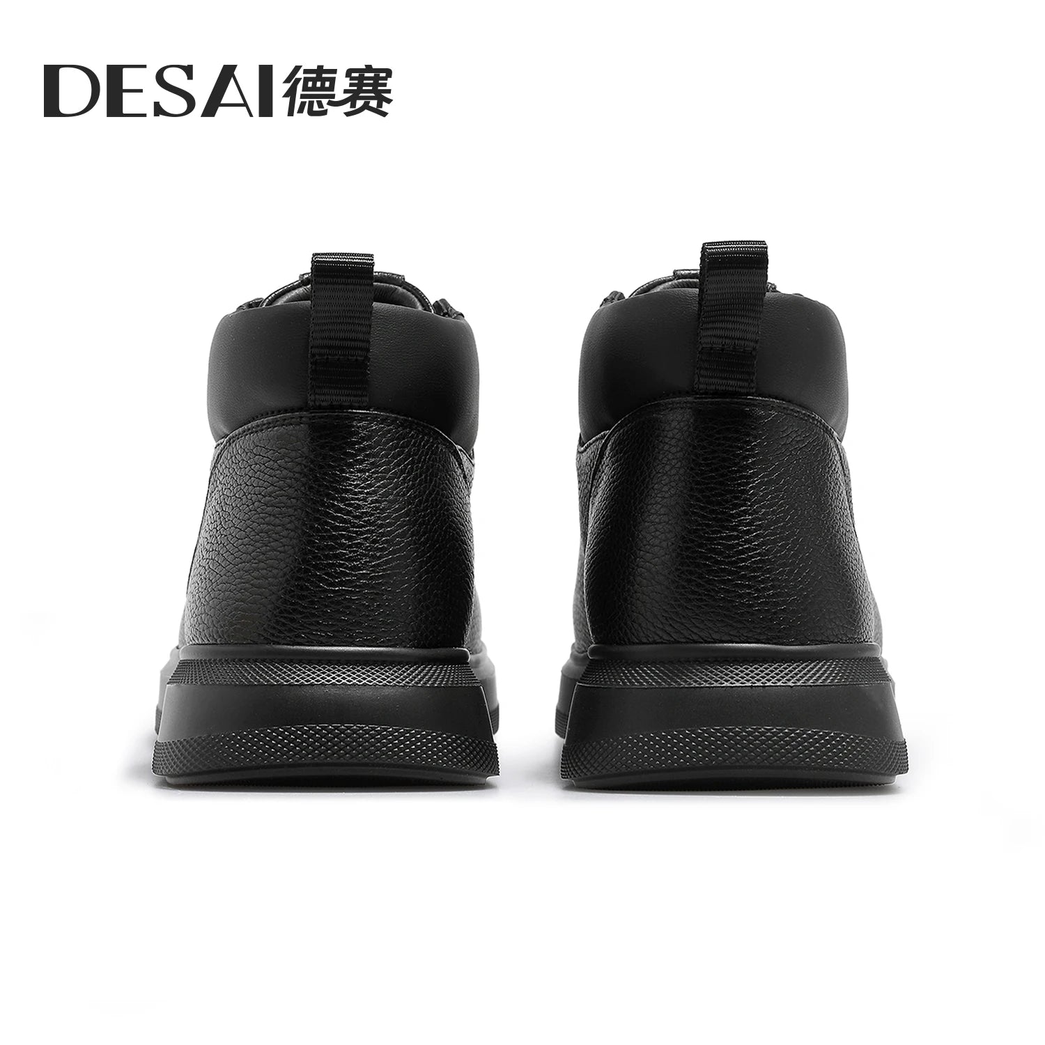 [Graphene quick heat slip-on] Desai winter warm lazy men's casual shoes leather platform shoes