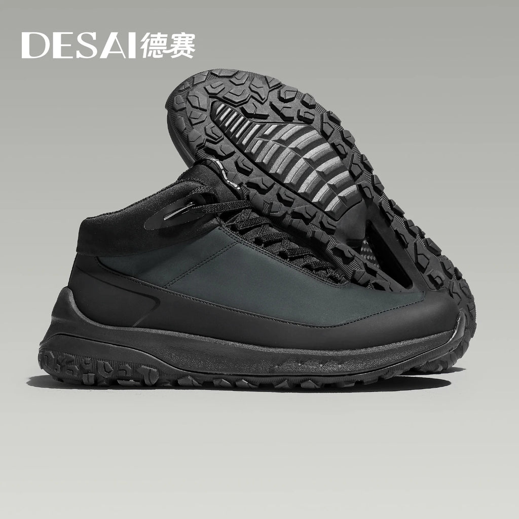 DESAI Water-repellent outdoor thick-soled anti-slip leisure shoes lightweight soft sole comfortable sports shoes for men