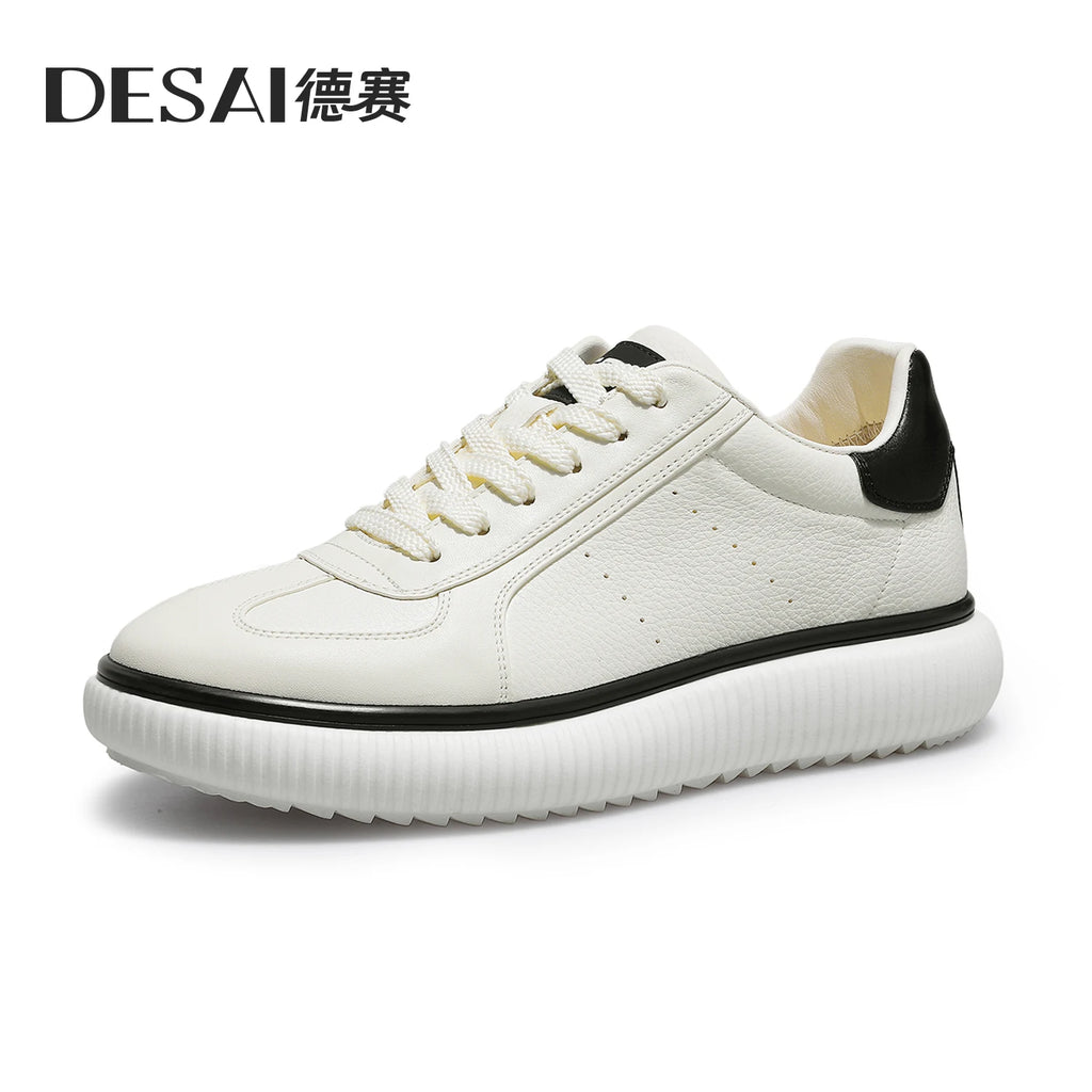 DESAI Punched breathable comfortable men's shoes casual lightweight versatile anti-slip skate shoes