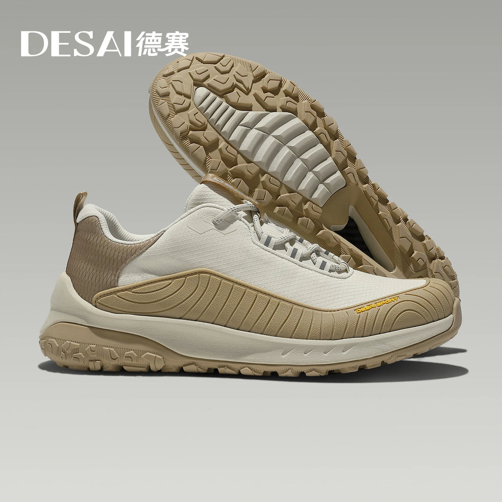 DESAI Waterproof versatile outdoor shoes for men; fashionable sports running lightweight casual shoes.