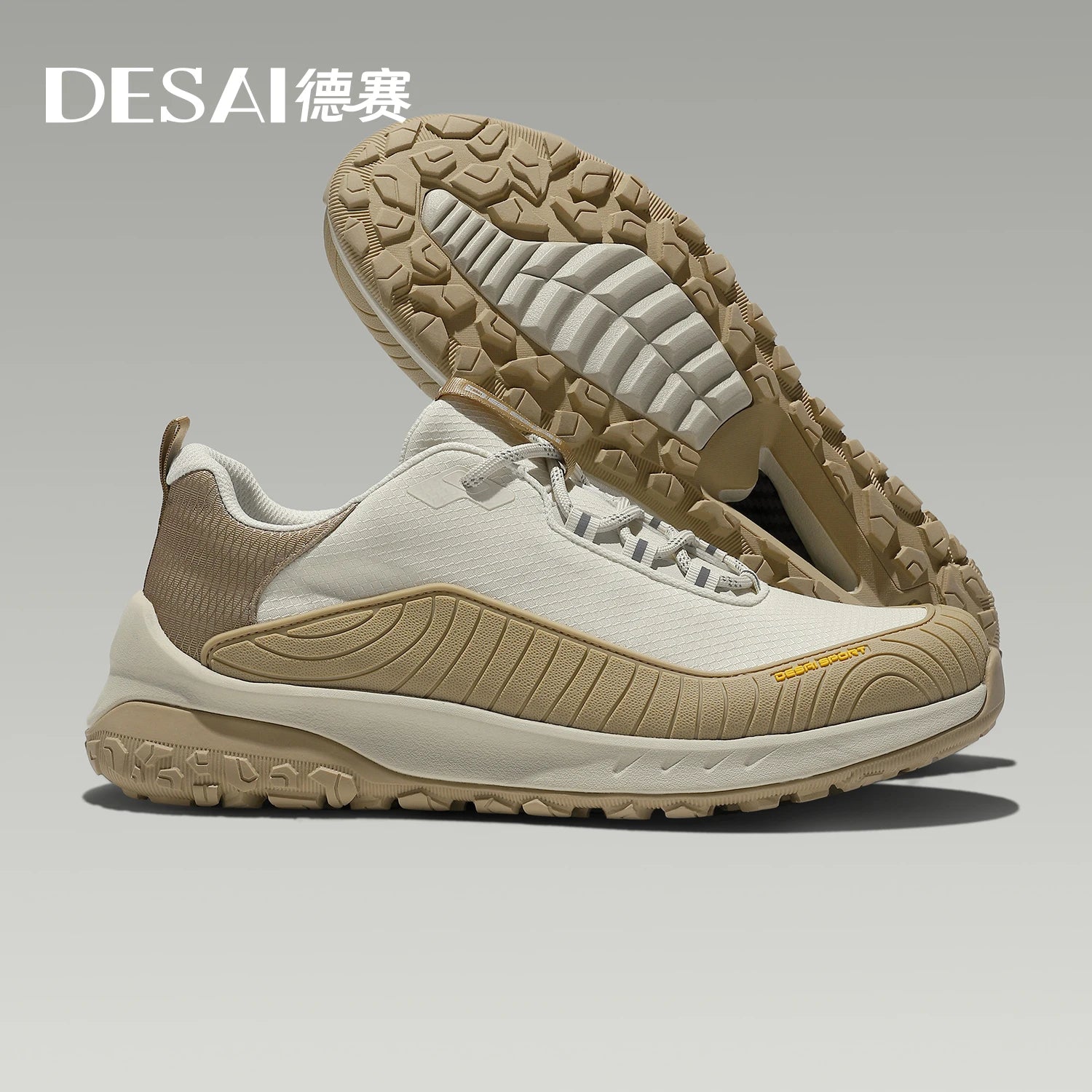 DESAI Waterproof versatile outdoor shoes for men; fashionable sports running lightweight casual shoes.