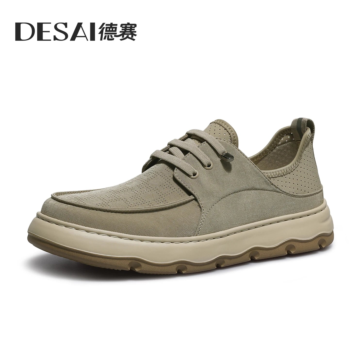 DESAI Retro casual comfortable soft sole men's shoes no lacing fashion lightweight casual shoes men's