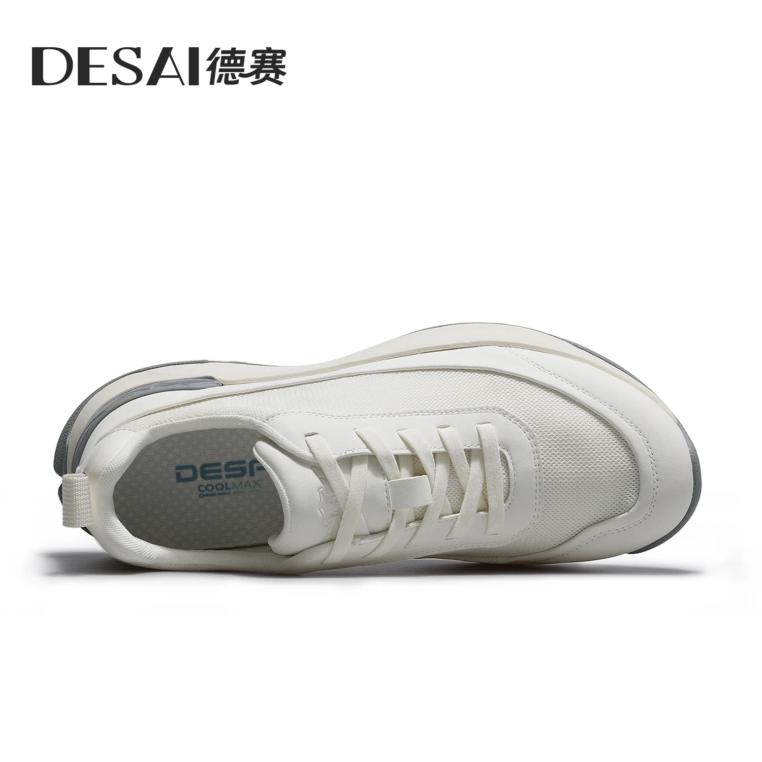 DESAI Breathable mesh surface sports leisure shoes; lightweight soft sole versatile commuting shoes
