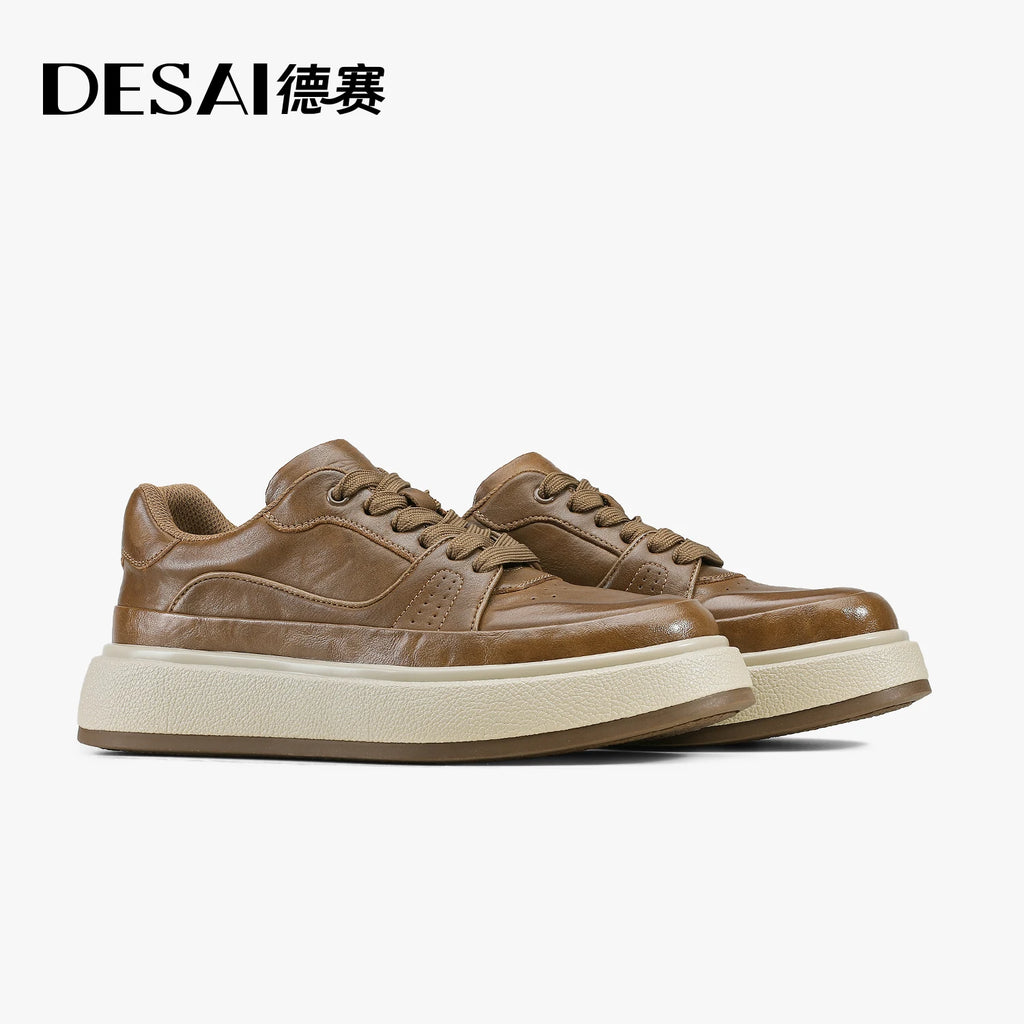 DESAI Genuine leather men's comfortable soft sole casual shoes breathable versatile sports men's shoes