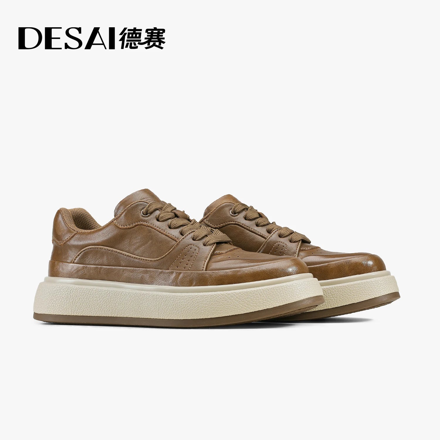 DESAI Genuine leather men's comfortable soft sole casual shoes breathable versatile sports men's shoes
