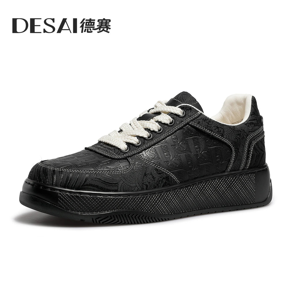 DESAI Eastern embroidery spring low-top men's low-top casual shoes versatile breathable fashionable men's shoes