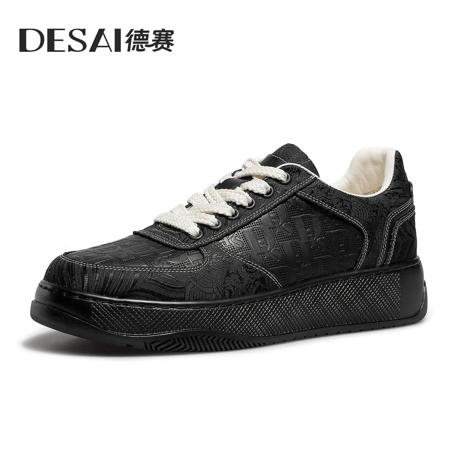 DESAI Eastern embroidery spring low-top men's low-top casual shoes versatile breathable fashionable men's shoes