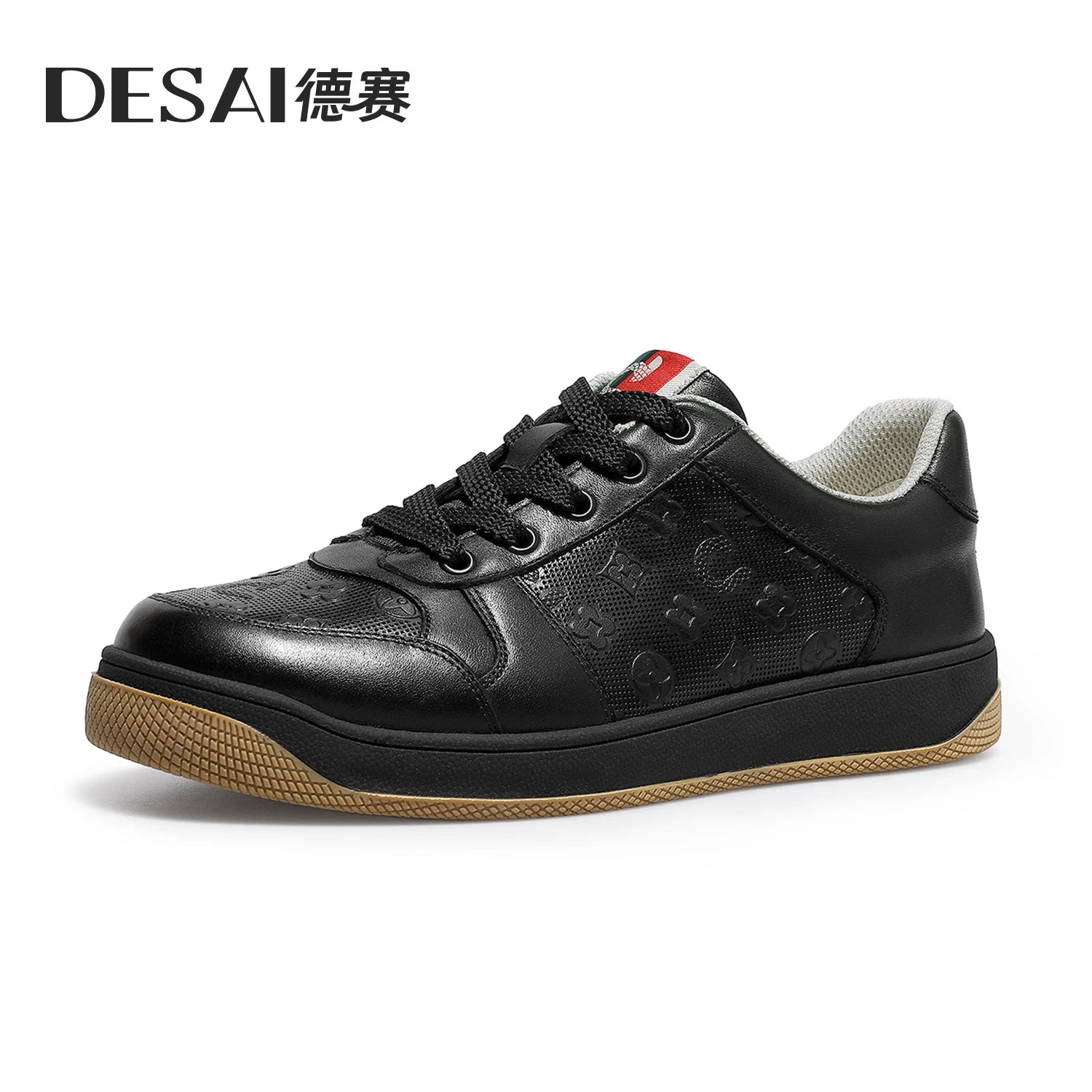 DESAI Leisure lightweight soft sole white shoes men's retro breathable sports plimsolls