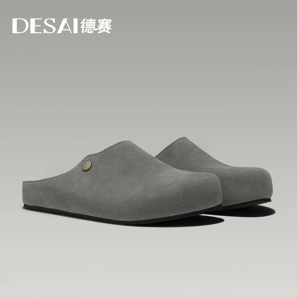 DESAI Breathable slippers for men cool and comfortable with a wrapped toe design
