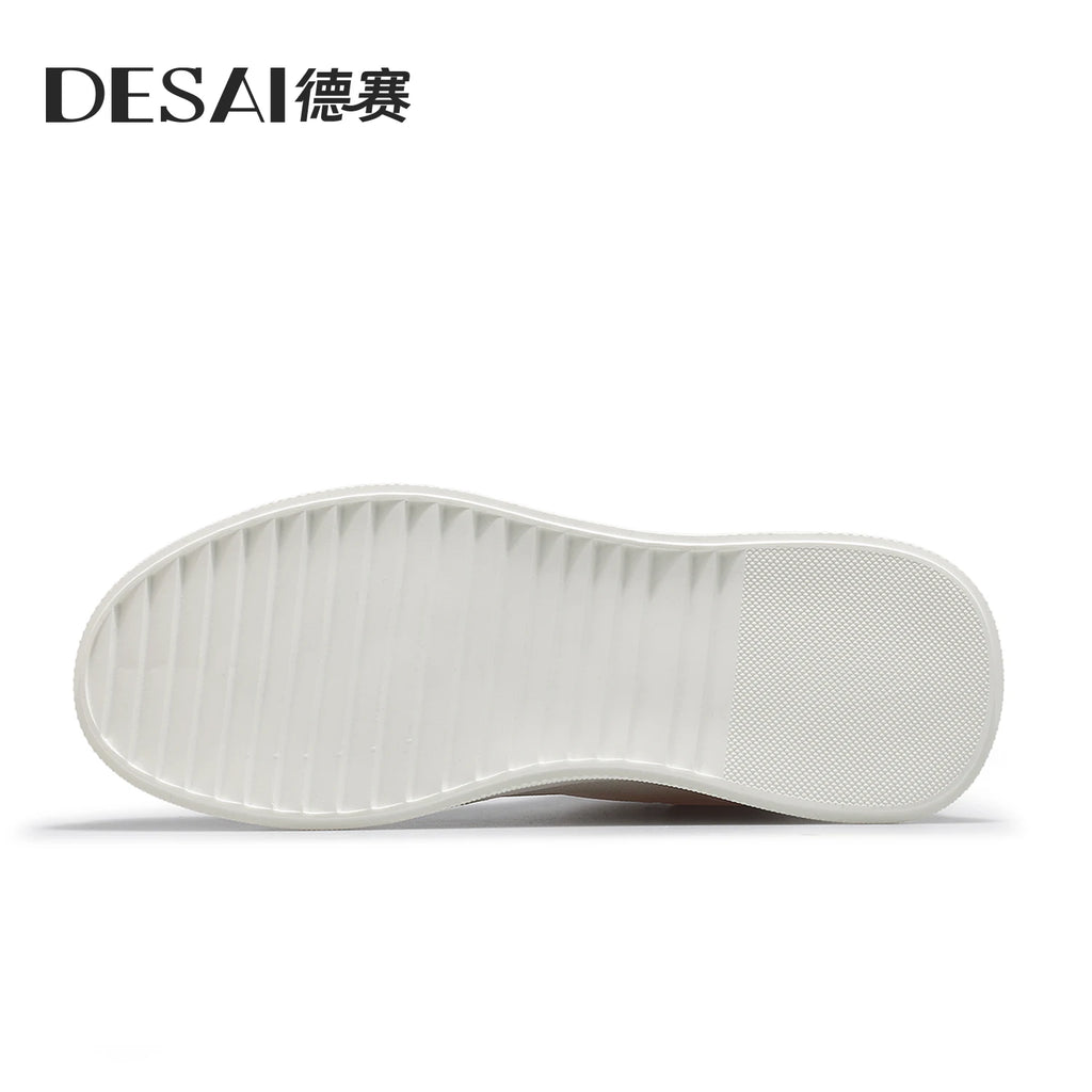 [Graphene quick heat slip-on] Desai winter warm lazy men's casual shoes leather platform shoes
