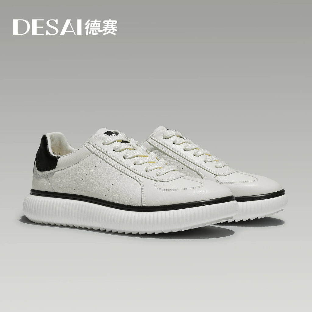 DESAI Punched breathable comfortable men's shoes casual lightweight versatile anti-slip skate shoes