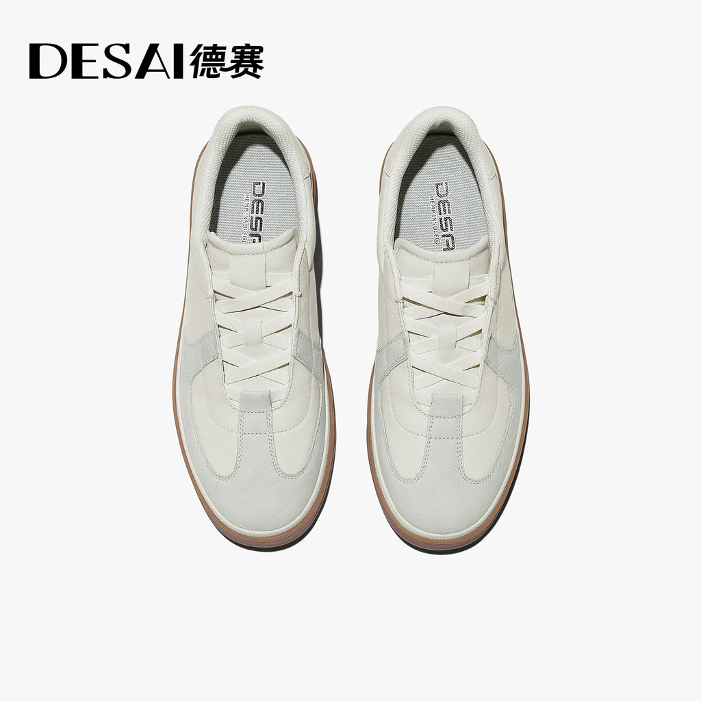 DESAI Retro versatile lightweight casual plimsoll shoes for men; slip on, no laces, comfortable for commuting