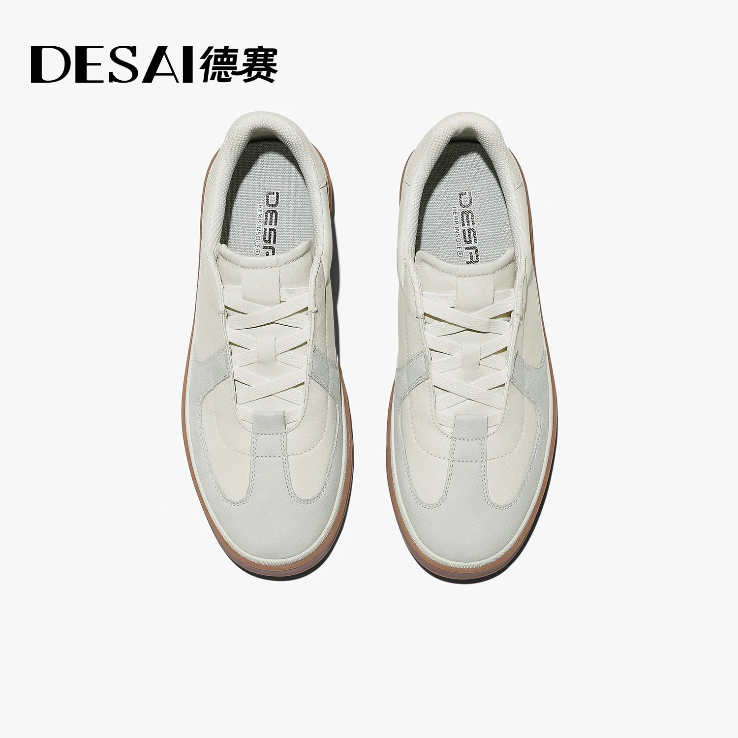 DESAI Retro versatile lightweight casual plimsoll shoes for men; slip on, no laces, comfortable for commuting