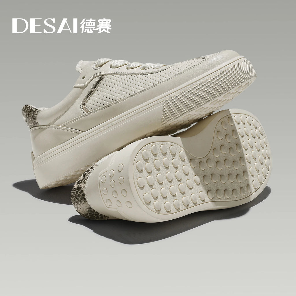 DESAI Leisure board fashion versatile perforated breathable anti-slip trend men's shoes