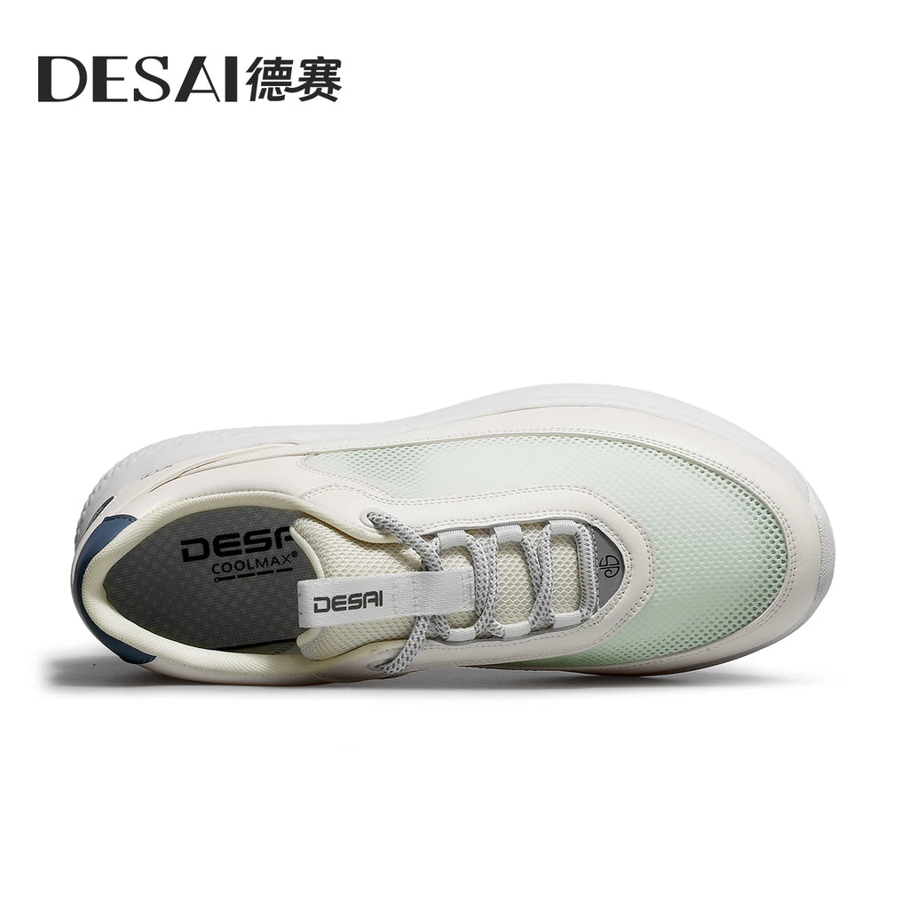 DESAI Lightweight, breathable, and cool mesh upper casual shoes with a comfortable soft sole for men