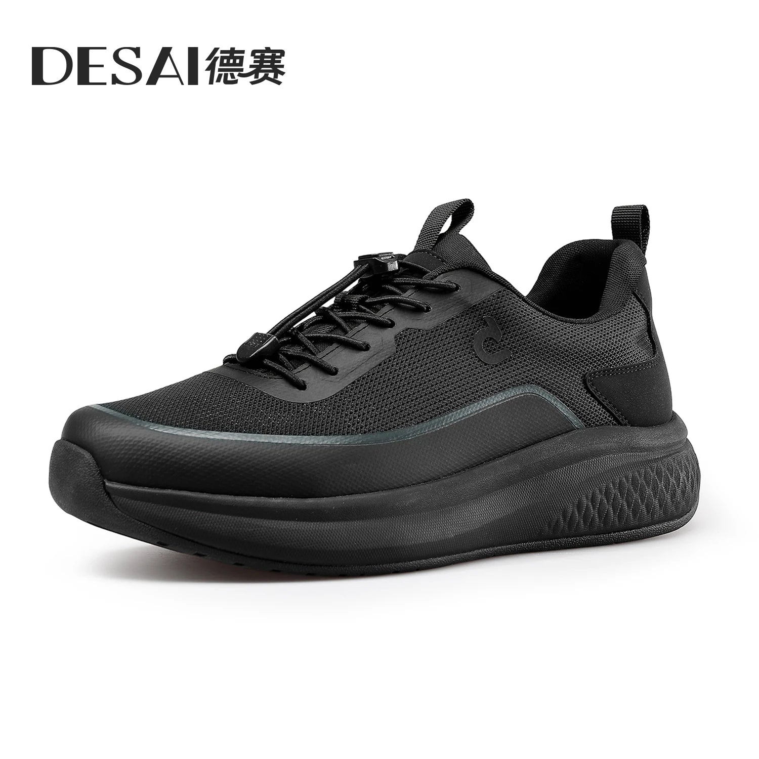 DESAI Summer breathable comfortable leisure shoes for men; mesh lightweight soft sole running sports shoes.