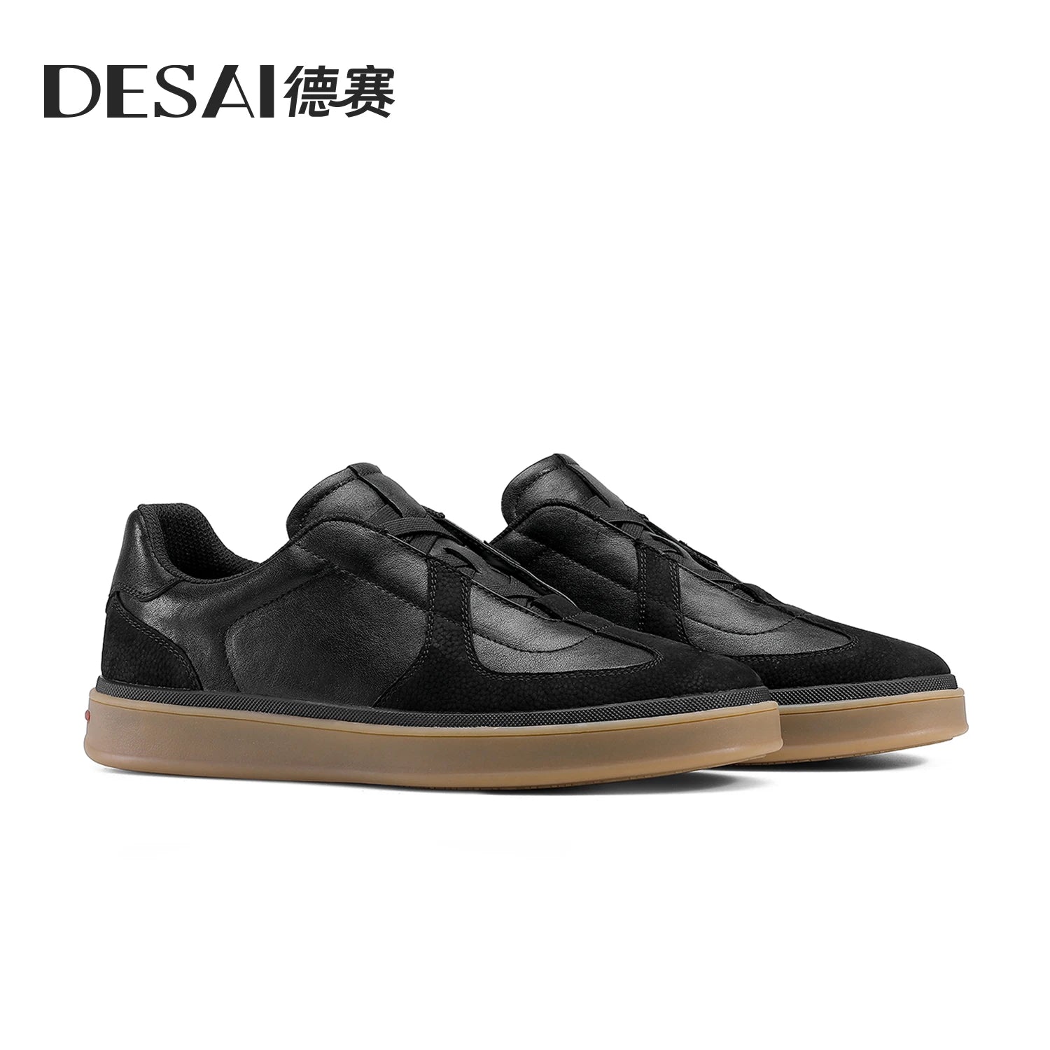 DESAI Retro versatile lightweight casual plimsoll shoes for men; slip on, no laces, comfortable for commuting