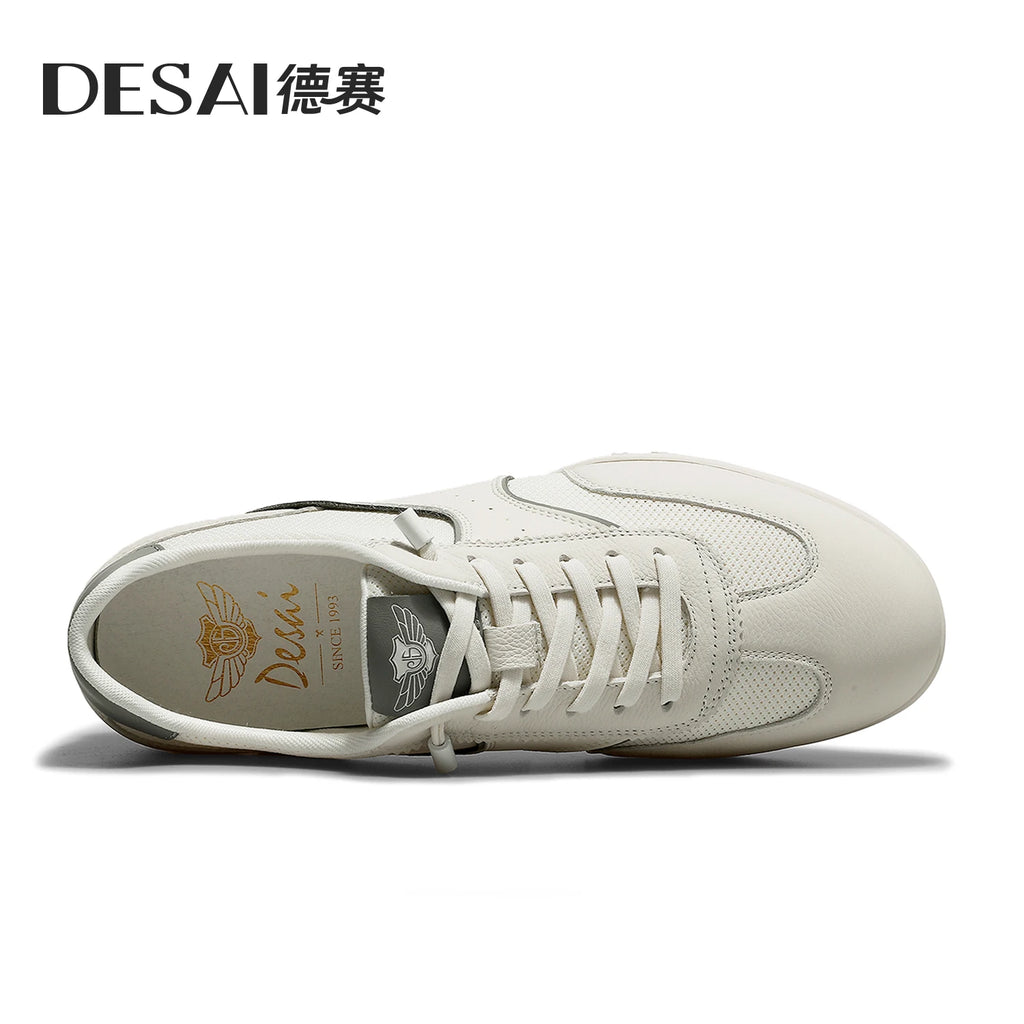 DESAI Men's casual shoes with breathable mesh surface and lightweight sole; versatile and comfortable with soft sole