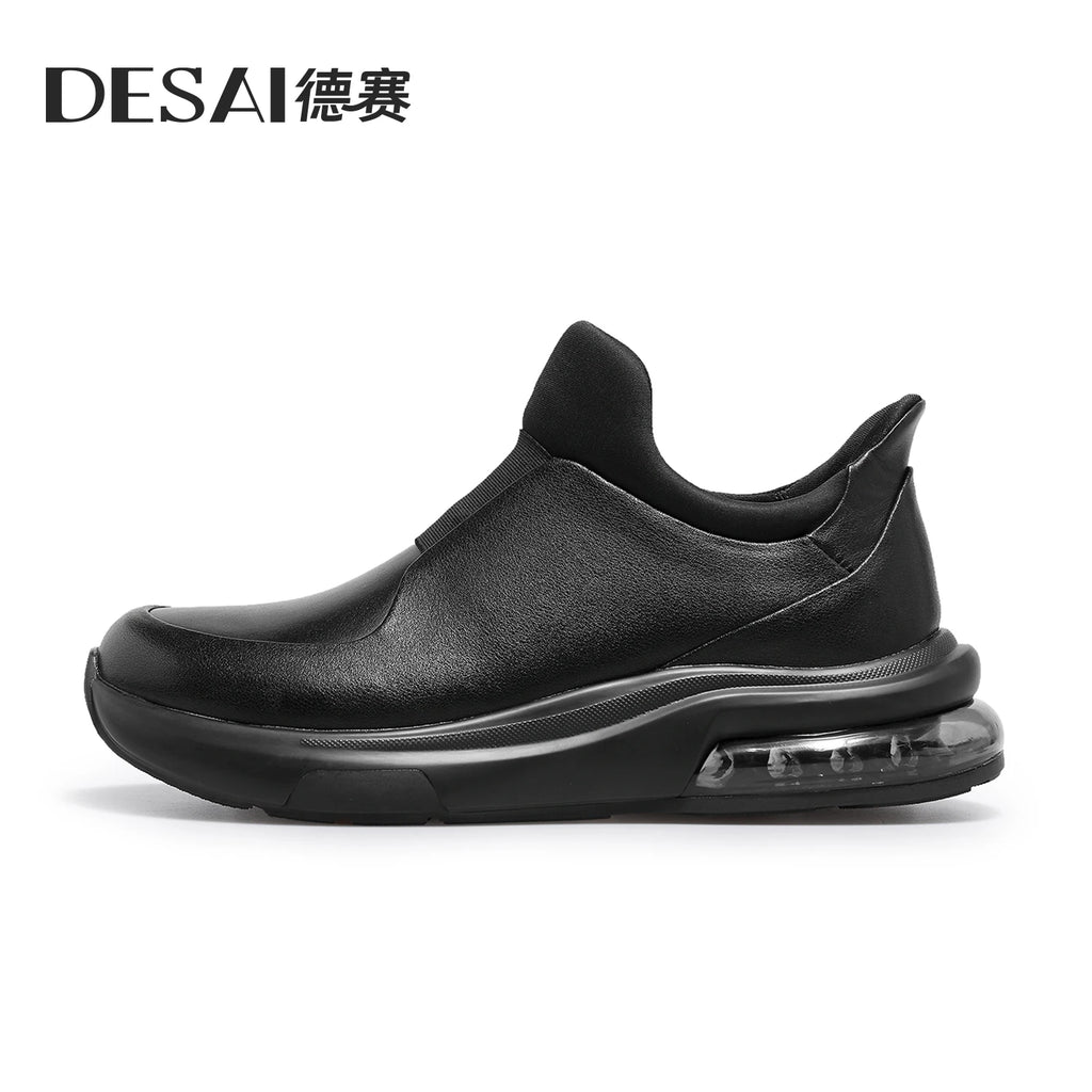 DESAI Slip-on soft sole casual shoes genuine leather sports shoes versatile commuting shoes for men