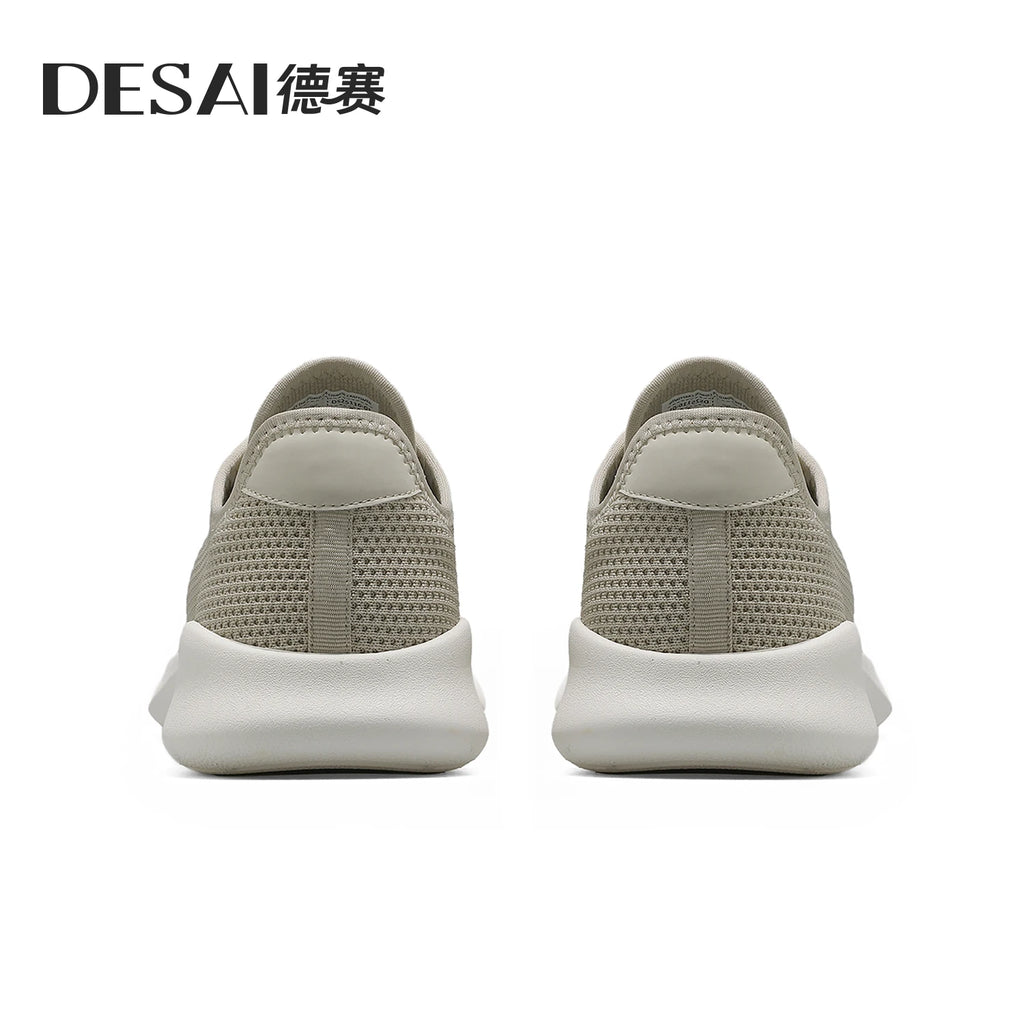 DESAI Summer breathable mesh shoes lightweight soft sole sports leisure shoes low-top scratch-resistant men's running shoes